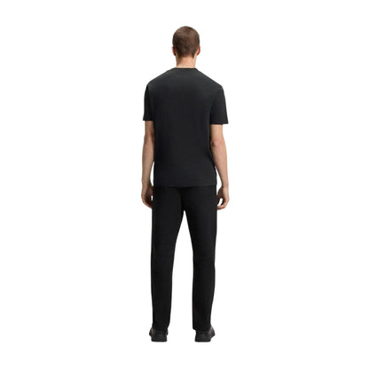 Black - Lifestyle - Hugo Mens Split Logo Cotton Jersey T-Shirt