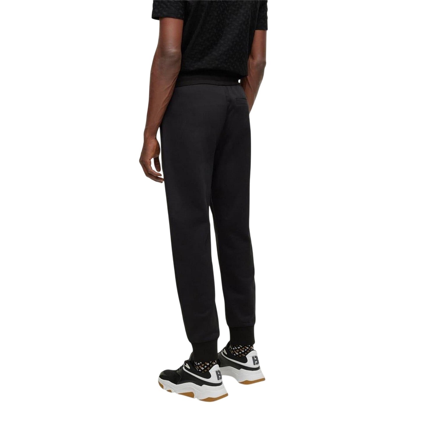 Black - Back - Boss Mens Lamont Vertical Logo Slim Joggers