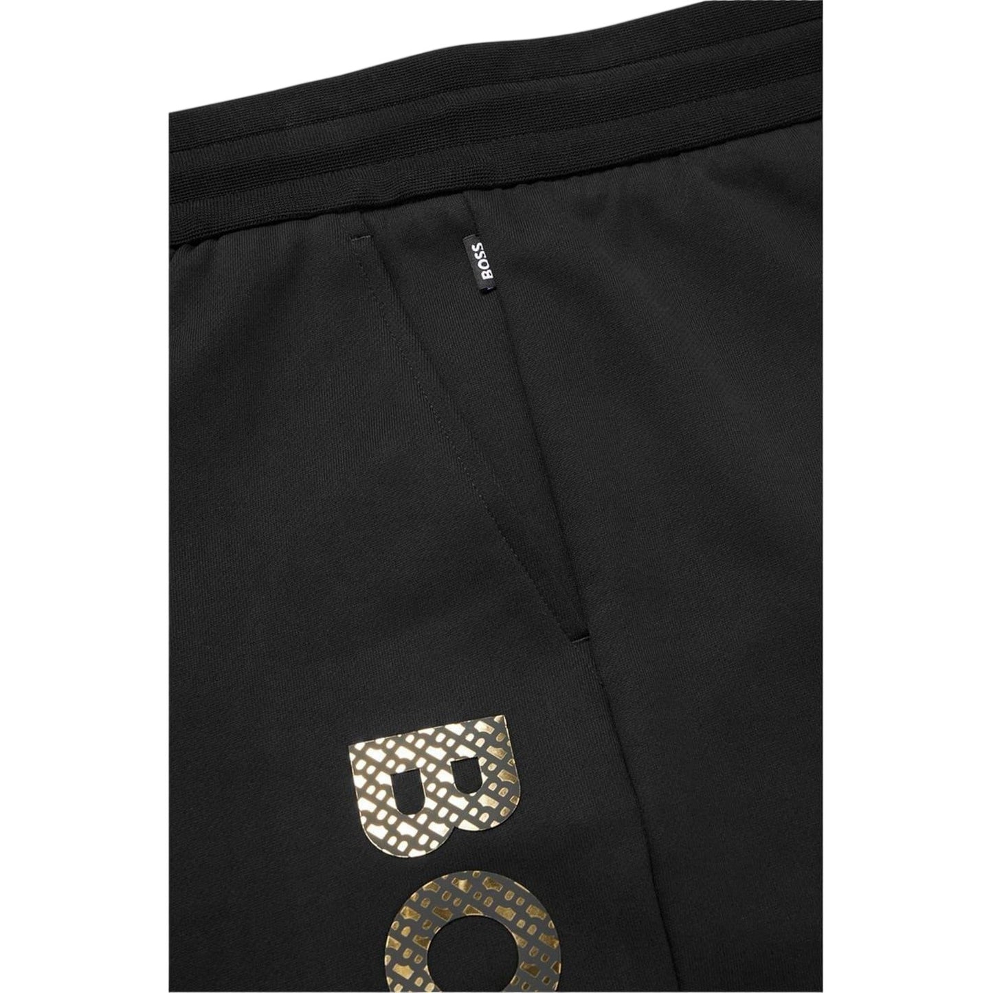 Black - Lifestyle - Boss Mens Lamont Vertical Logo Slim Joggers