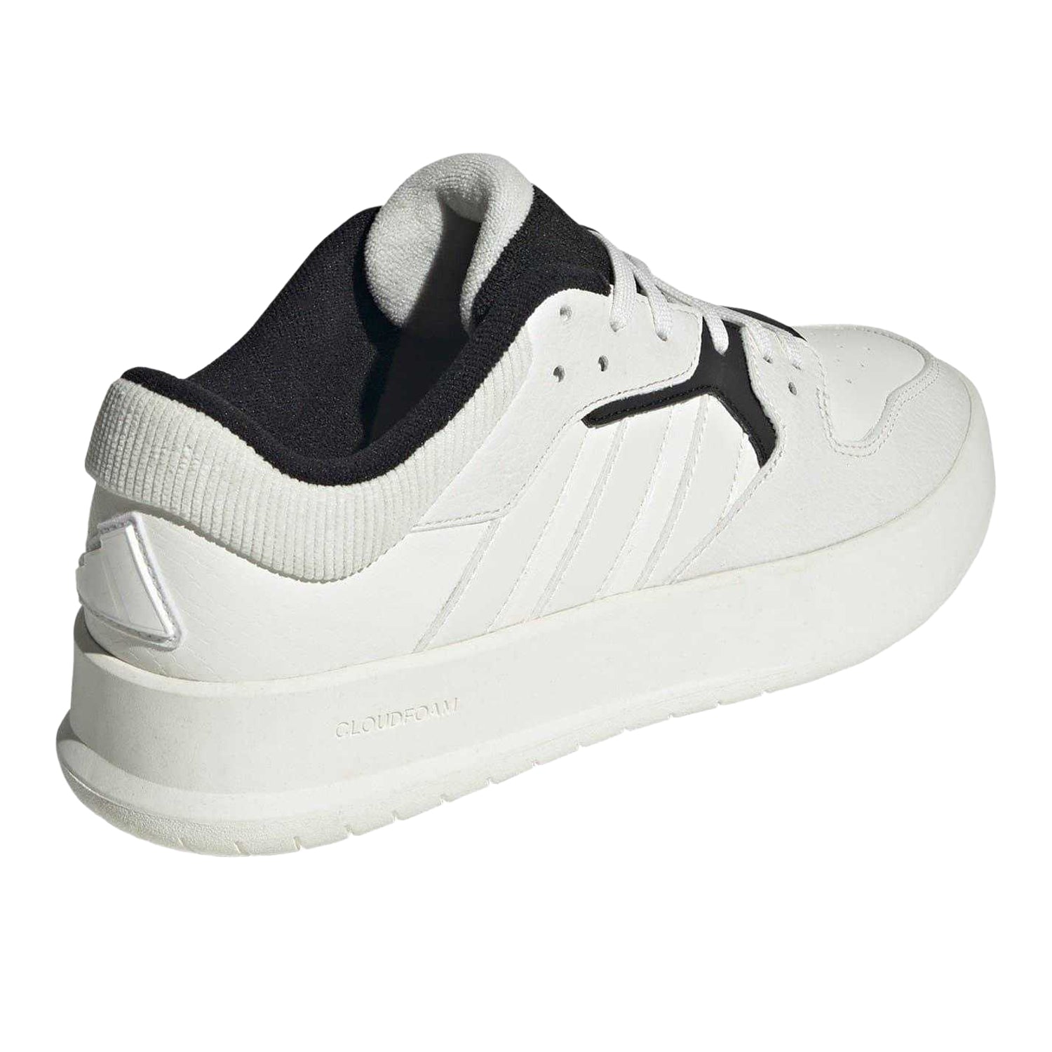White-Orange - Back - Adidas Mens Court 24 Full Grain Leather Shoes