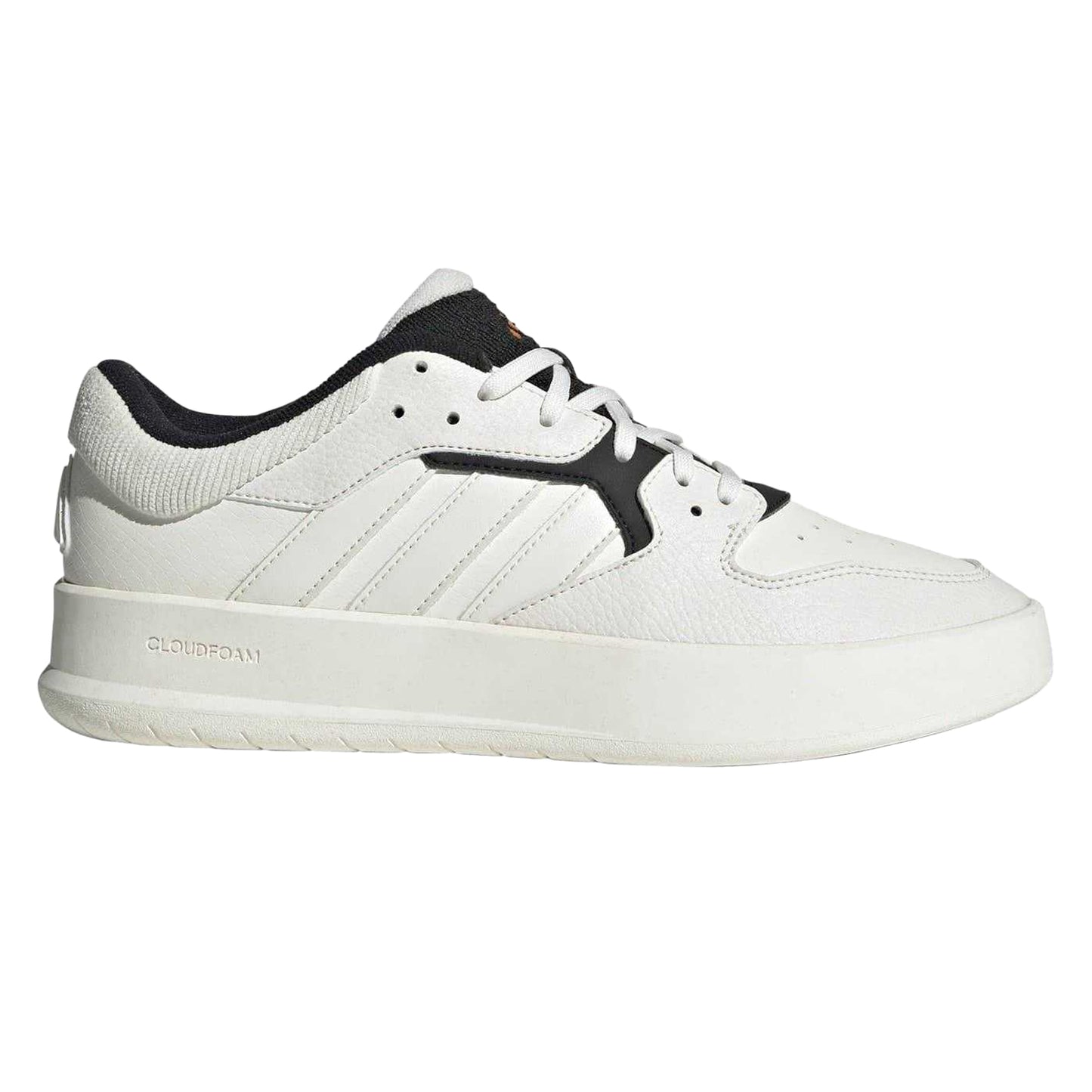 White-Orange - Lifestyle - Adidas Mens Court 24 Full Grain Leather Shoes