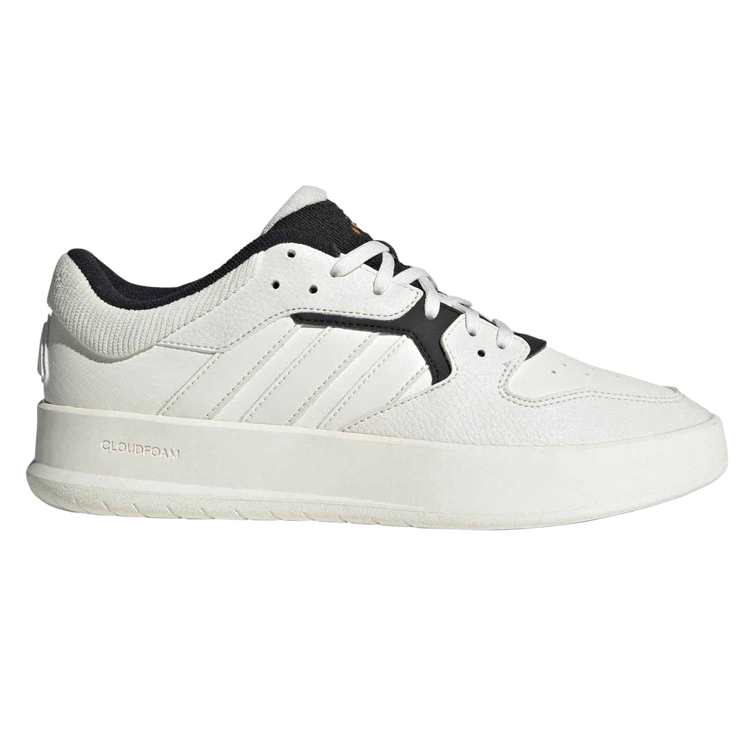 White-Orange - Lifestyle - Adidas Mens Court 24 Full Grain Leather Shoes