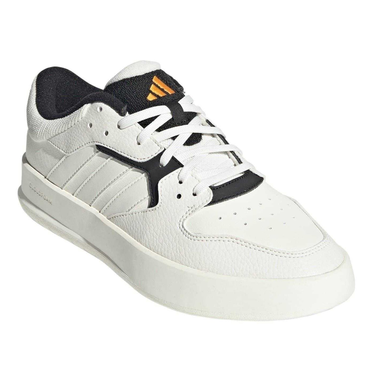 White-Orange - Pack Shot - Adidas Mens Court 24 Full Grain Leather Shoes