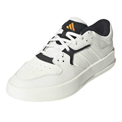 White-Orange - Front - Adidas Mens Court 24 Full Grain Leather Shoes