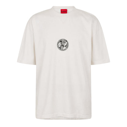 Natural - Front - Hugo Unisex Adult Dwresto T-Shirt