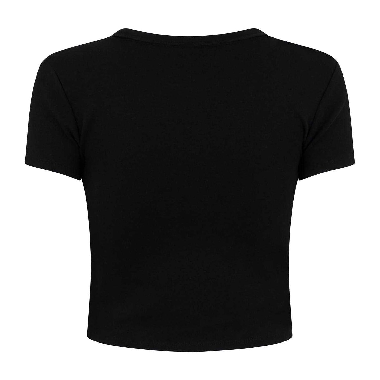 Black - Back - Hugo Womens-Ladies Cropped Slim T-Shirt