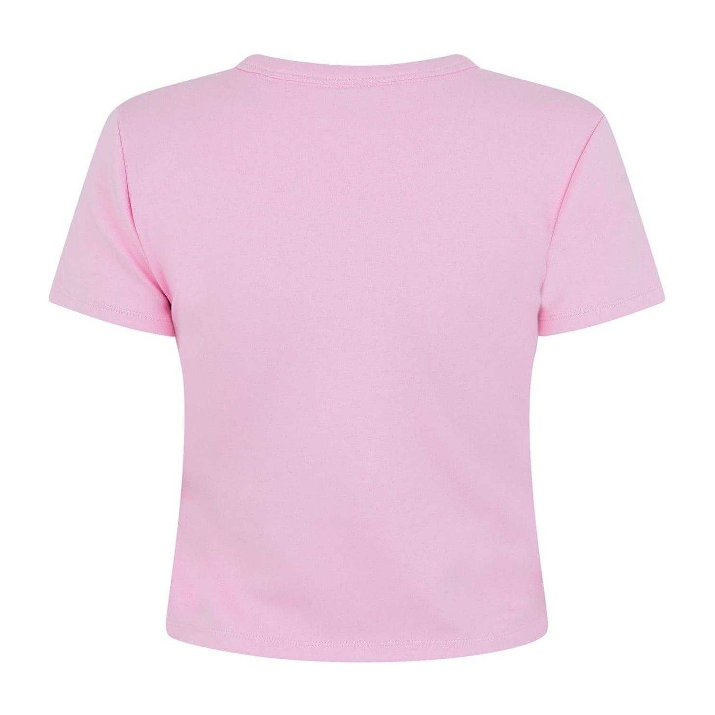 Pink - Back - Hugo Womens-Ladies Cropped Slim T-Shirt