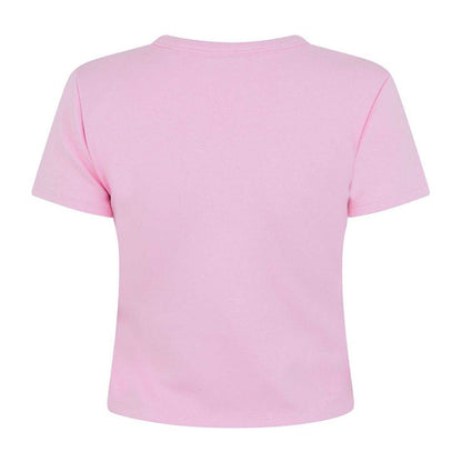 Pink - Back - Hugo Womens-Ladies Cropped Slim T-Shirt