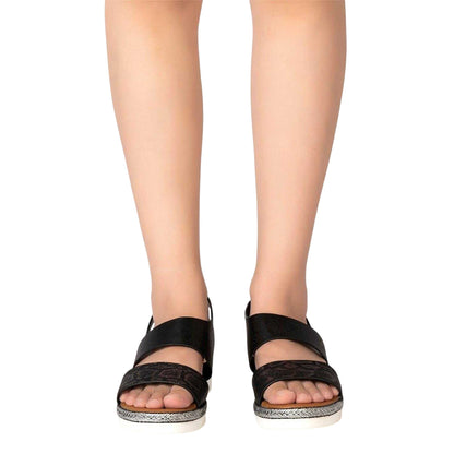 Black - Lifestyle - Firetrap Womens-Ladies Ella Wedge Sandals