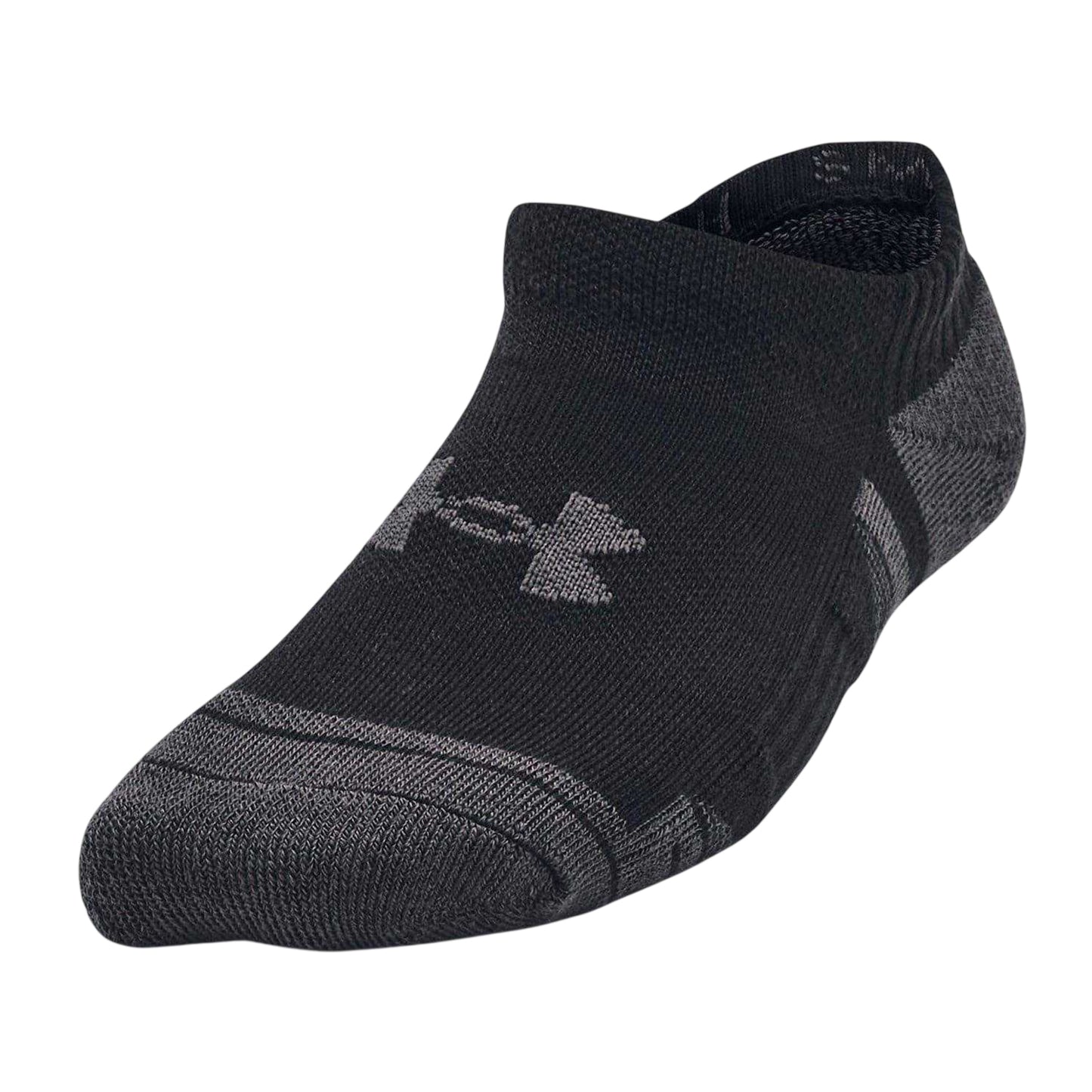 Black - Side - Under Armour Childrens-Kids Tech No-Show Socks (Pack of 3)