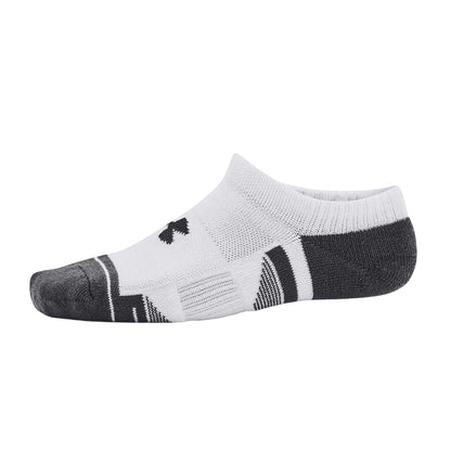 White - Front - Under Armour Childrens-Kids Tech No-Show Socks (Pack of 3)
