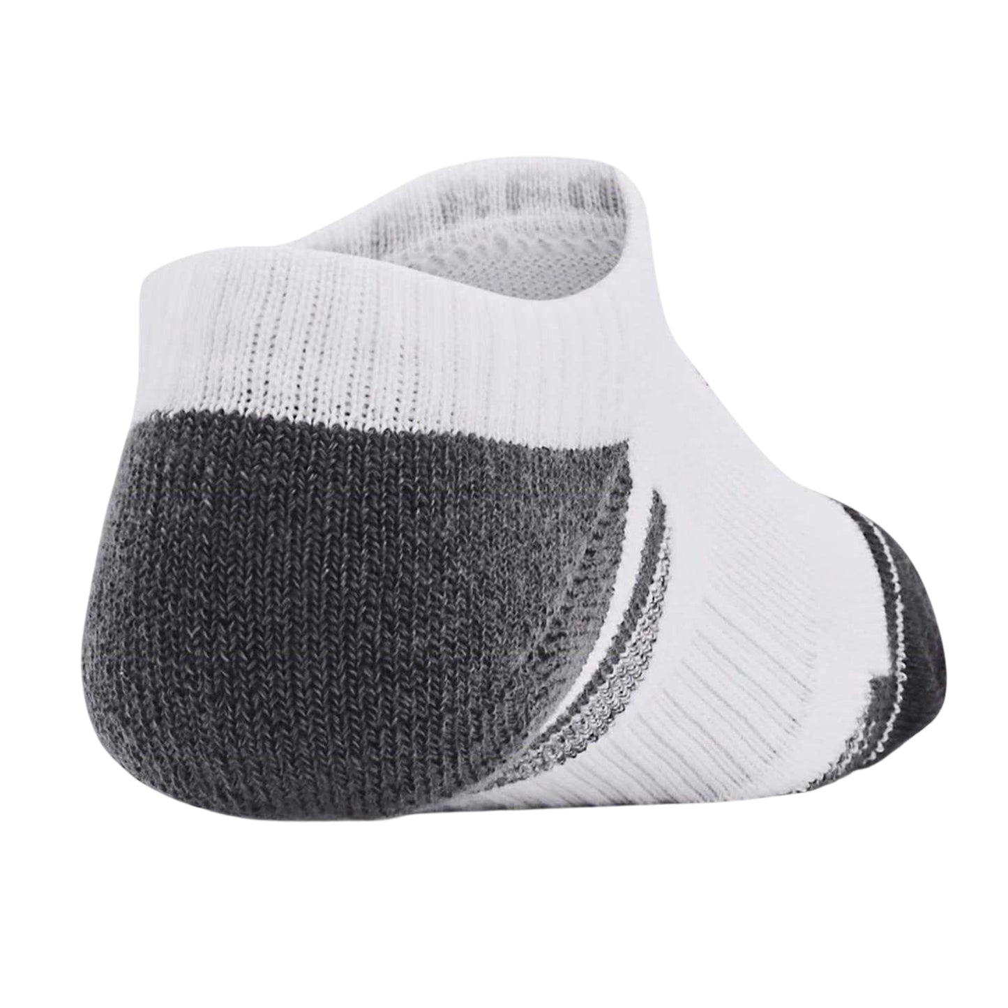 White - Back - Under Armour Childrens-Kids Tech No-Show Socks (Pack of 3)