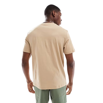 Sand - Back - Hugo Mens Dusplit Tonal Logo T-Shirt
