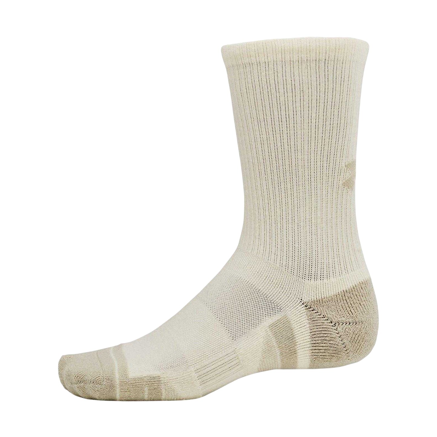 Khaki - Side - Under Armour Unisex Adult Crew Socks (Pack of 3)