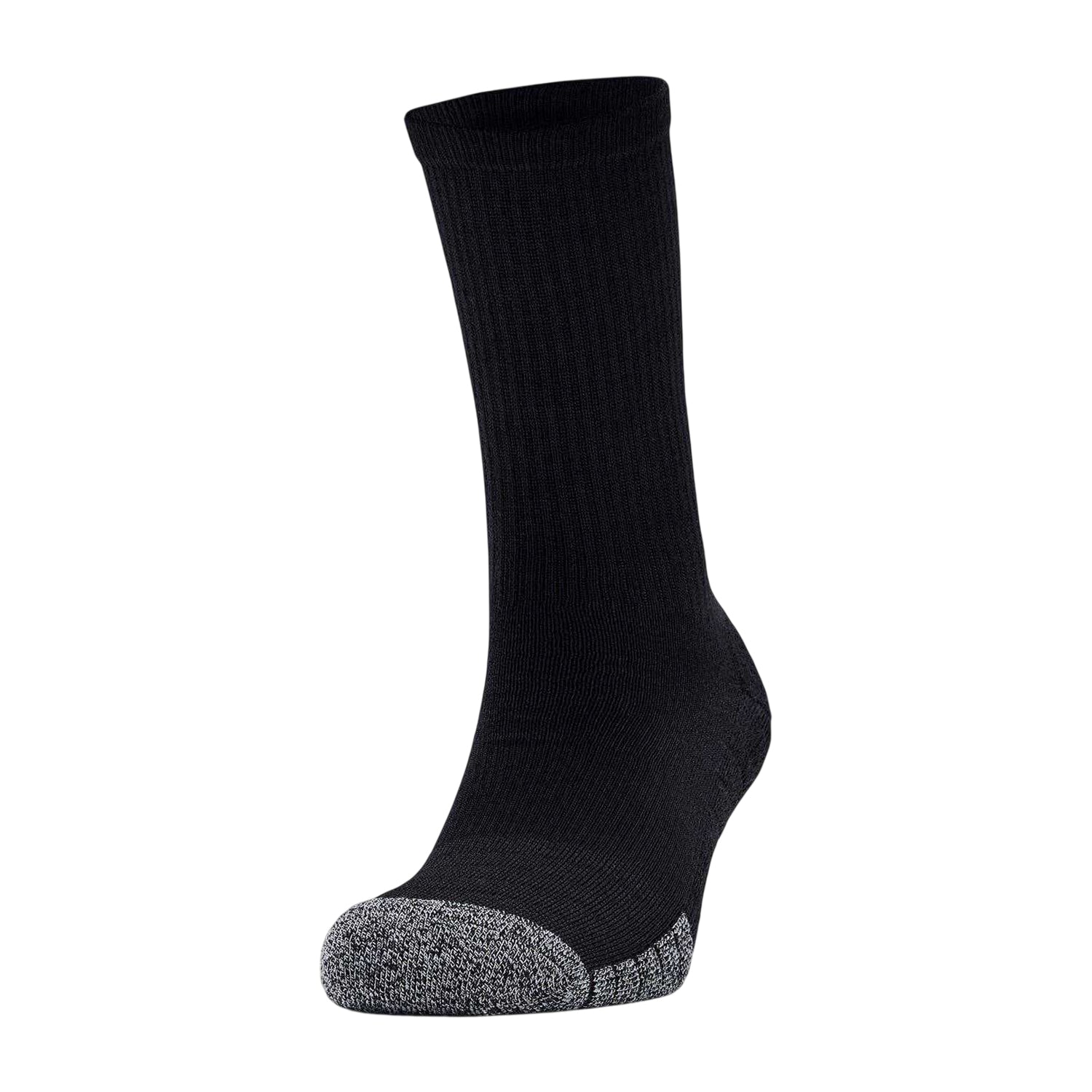 Black - Side - Under Armour Unisex Adult Crew Socks (Pack of 3)