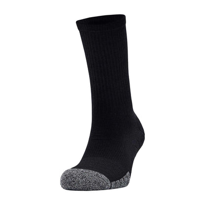 Black - Side - Under Armour Unisex Adult Crew Socks (Pack of 3)