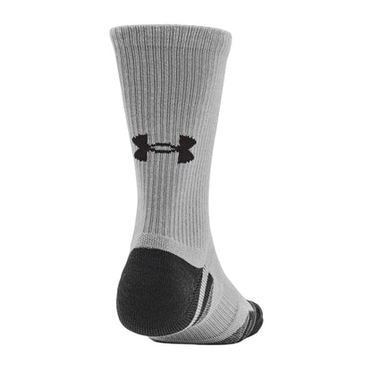 Black-Grey-White - Back - Under Armour Unisex Adult Crew Socks (Pack of 3)