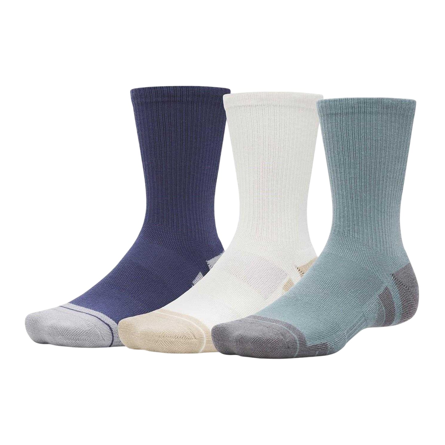 Blue-Grey - Front - Under Armour Unisex Adult Crew Socks (Pack of 3)