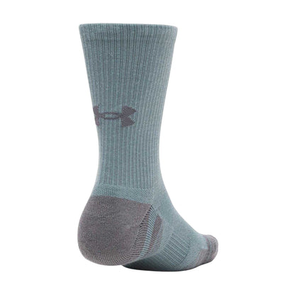 Blue-Grey - Back - Under Armour Unisex Adult Crew Socks (Pack of 3)