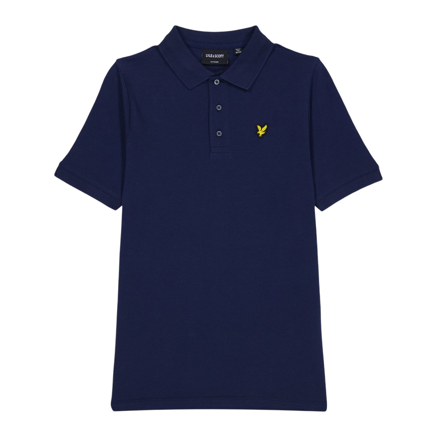 Navy - Front - Lyle & Scott Childrens-Kids Regular Polo Shirt