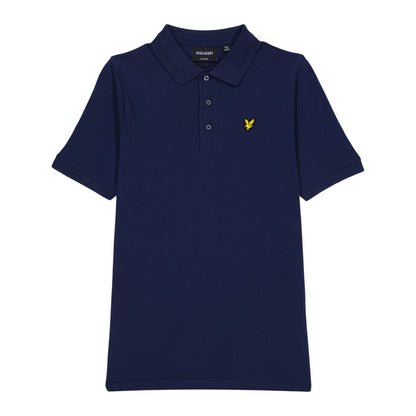 Navy - Front - Lyle & Scott Childrens-Kids Regular Polo Shirt