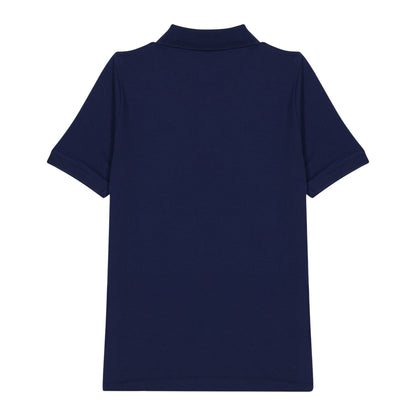 Navy - Back - Lyle & Scott Childrens-Kids Regular Polo Shirt