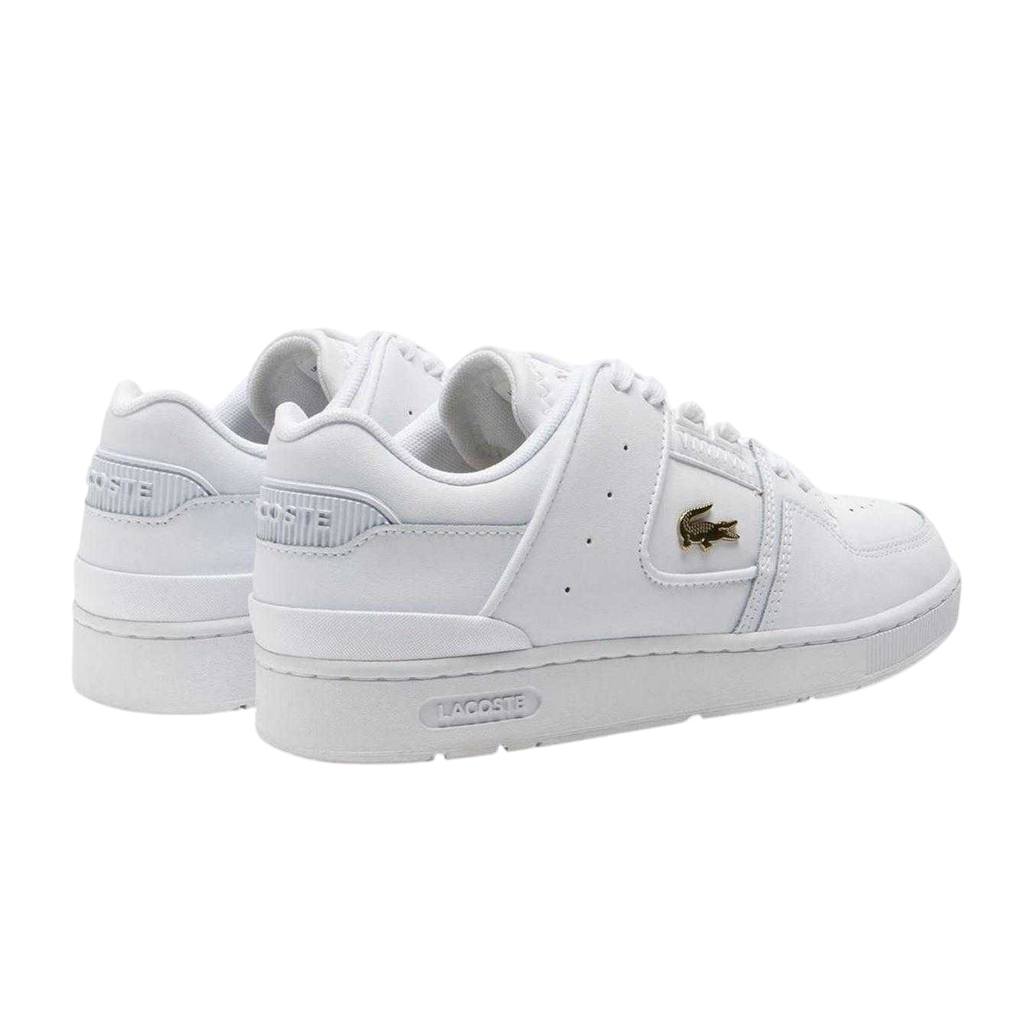 White Gold - Back - Lacoste Mens Court Cage Leather Trainers