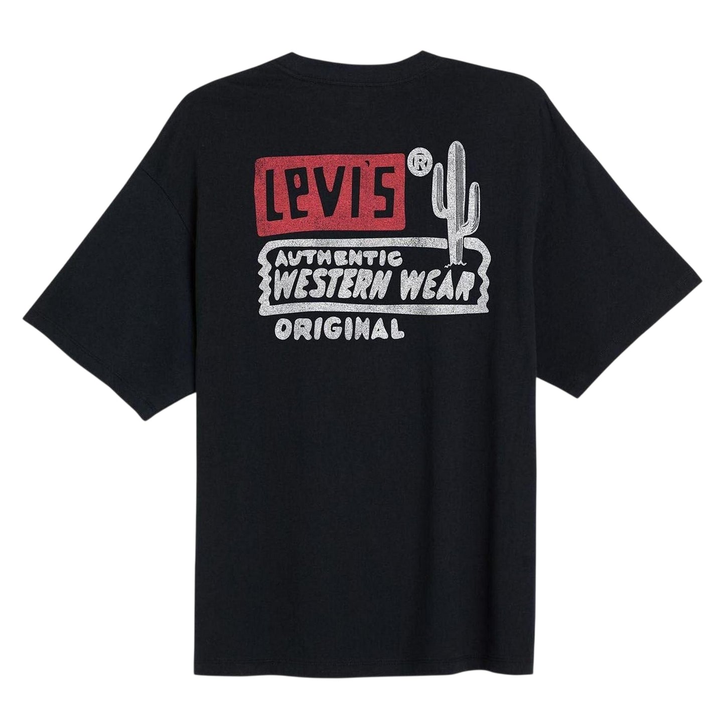 Blue - Back - Levis Womens-Ladies Back Print Loose Fit T-Shirt
