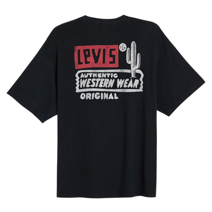Blue - Back - Levis Womens-Ladies Back Print Loose Fit T-Shirt