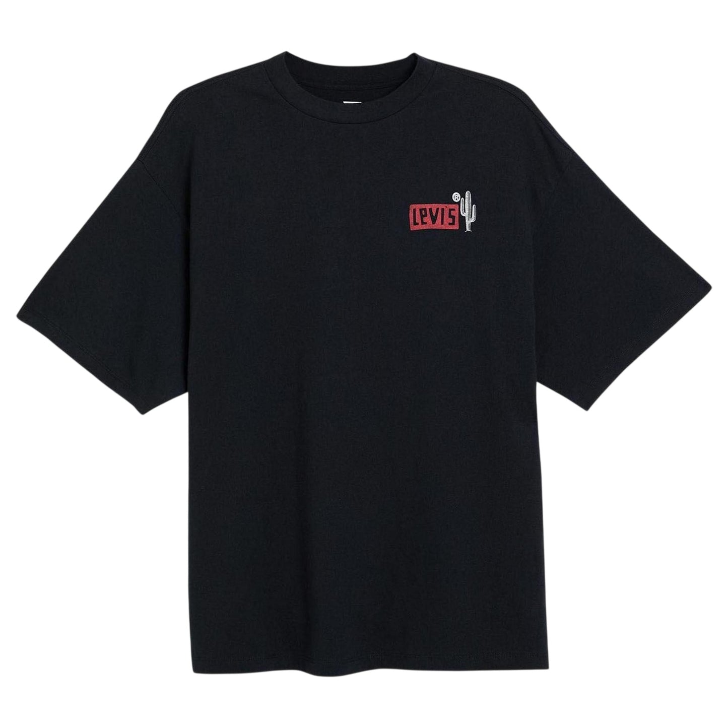 Blue - Front - Levis Womens-Ladies Back Print Loose Fit T-Shirt