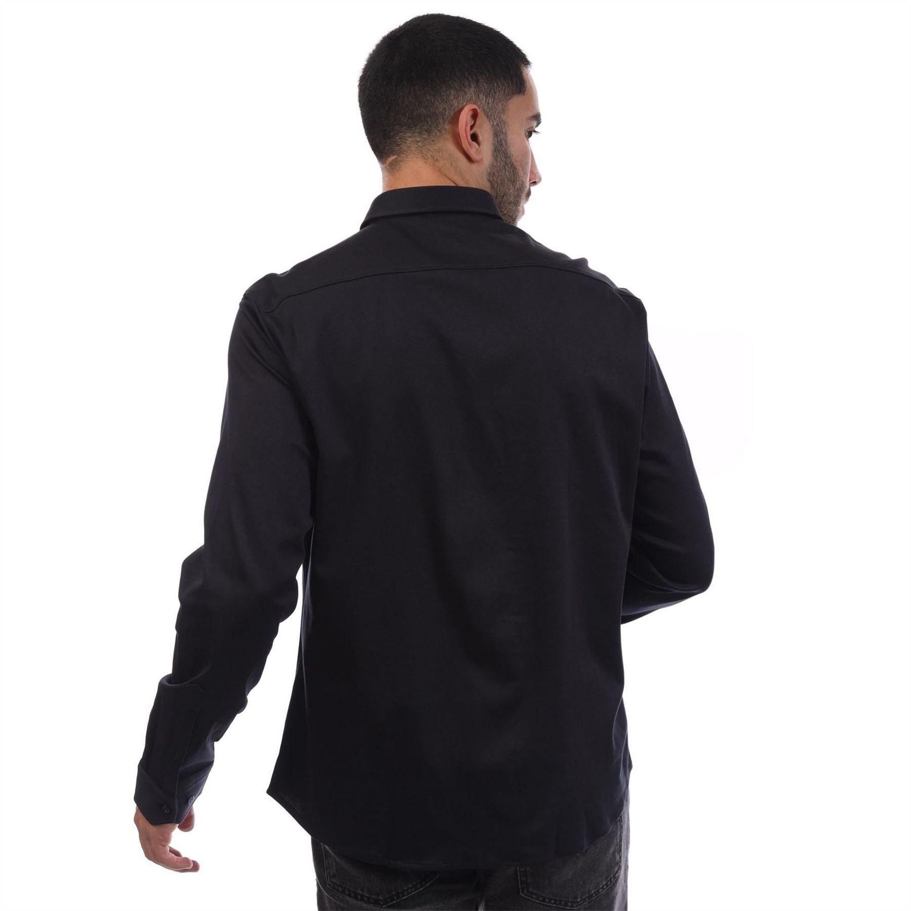 Dark Blue - Back - Boss Mens Motion Regular Shirt