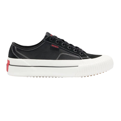 Black - Lifestyle - Hugo Mens Dyerx Canvas Low Cut Trainers