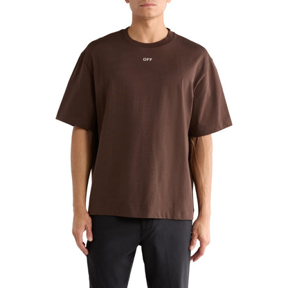 Chocolate-Cream - Side - Off-White Mens Arrow Print T-Shirt