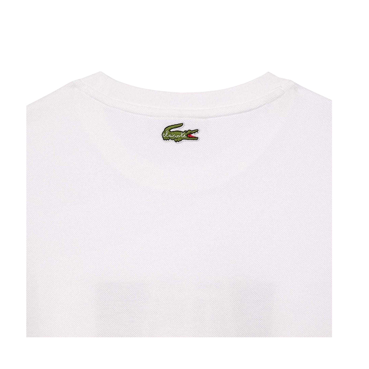 White - Lifestyle - Lacoste Womens-Ladies Printed Piqué T-Shirt