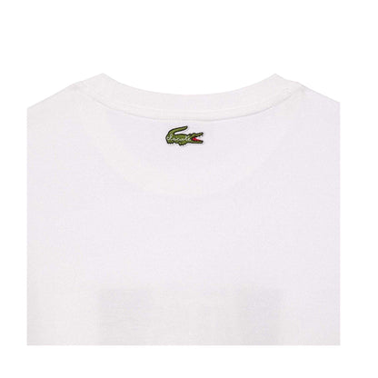 White - Lifestyle - Lacoste Womens-Ladies Printed Piqué T-Shirt