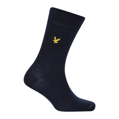 Black-Navy-Grey - Side - Lyle & Scott Mens Liam Crew Socks (Pack of 5)
