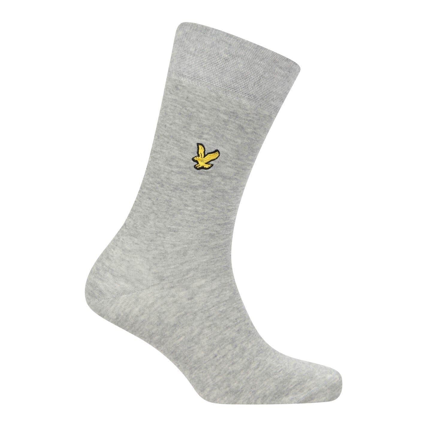 Black-Navy-Grey - Lifestyle - Lyle & Scott Mens Liam Crew Socks (Pack of 5)