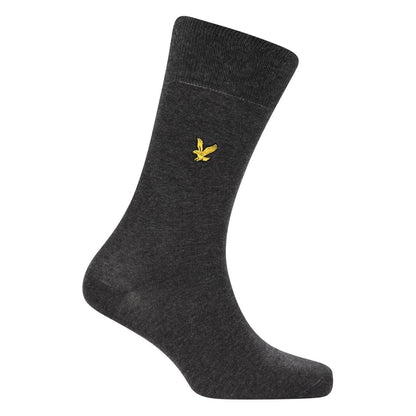 Black-Navy-Grey - Pack Shot - Lyle & Scott Mens Liam Crew Socks (Pack of 5)
