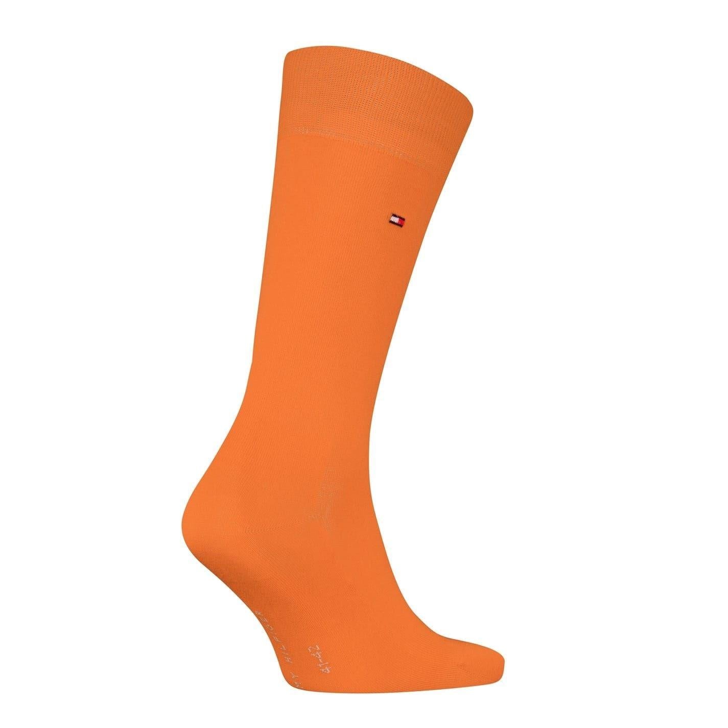 Orange - Back - Tommy Hilfiger Mens Classic Crew Socks (Pack of 3)