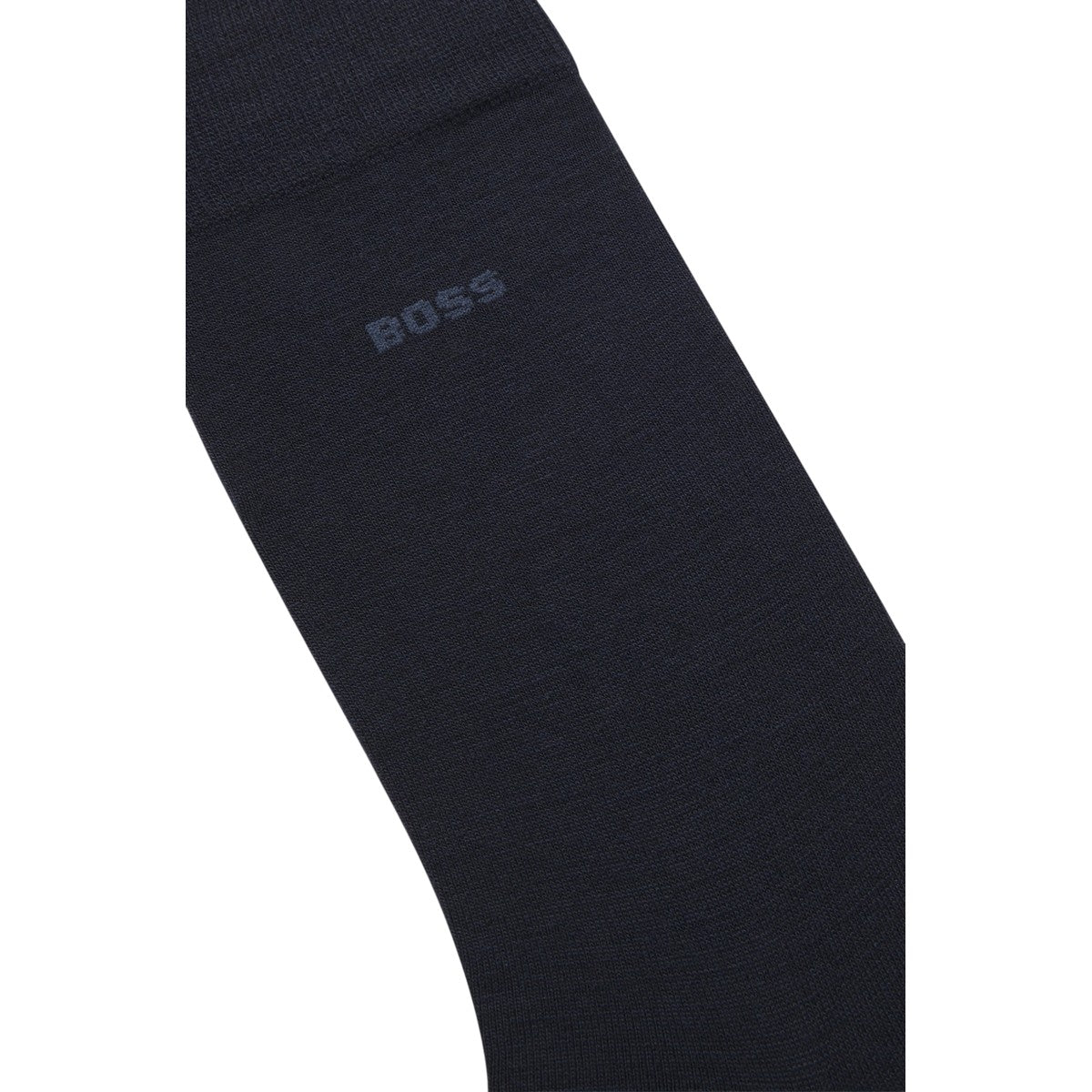 Dark Blue - Back - Boss Unisex Adult Embroidered Logo Cotton Blend Crew Socks