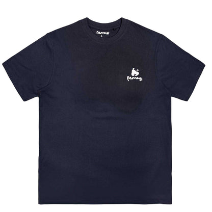 Navy - Side - Money Mens Cotton Lounge T-Shirt & Shorts Set