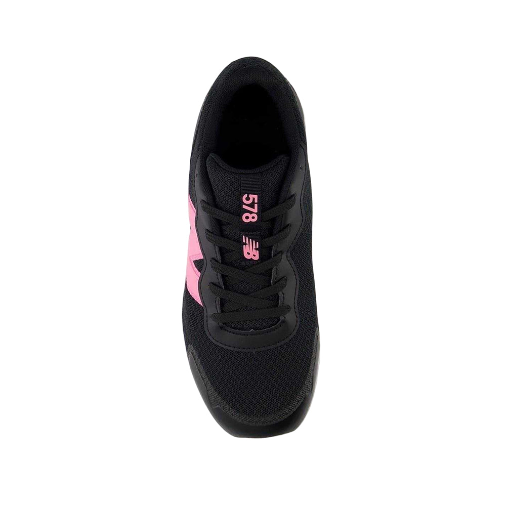 Black-Pink - Lifestyle - New Balance Childrens-Kids 578 Low Cut Trainers