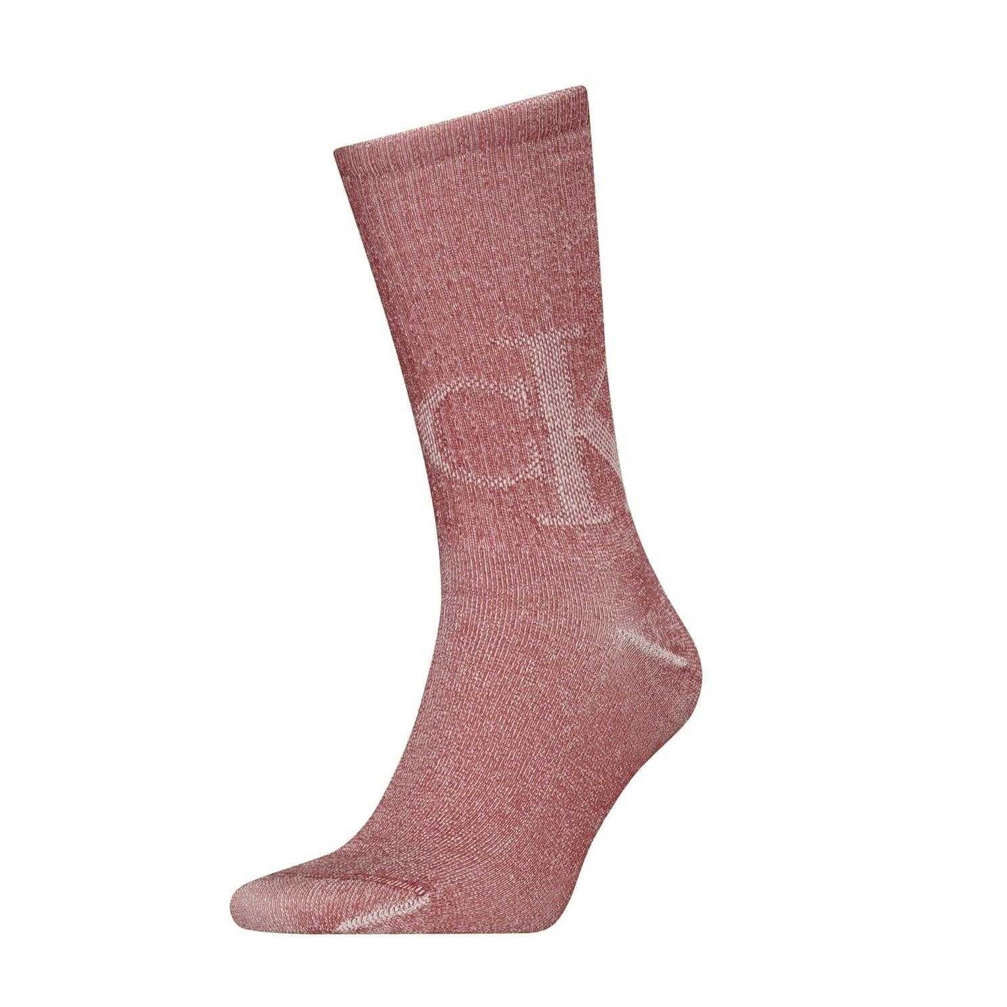 Red-White - Front - Calvin Klein Unisex Adult Monogram Crew Socks