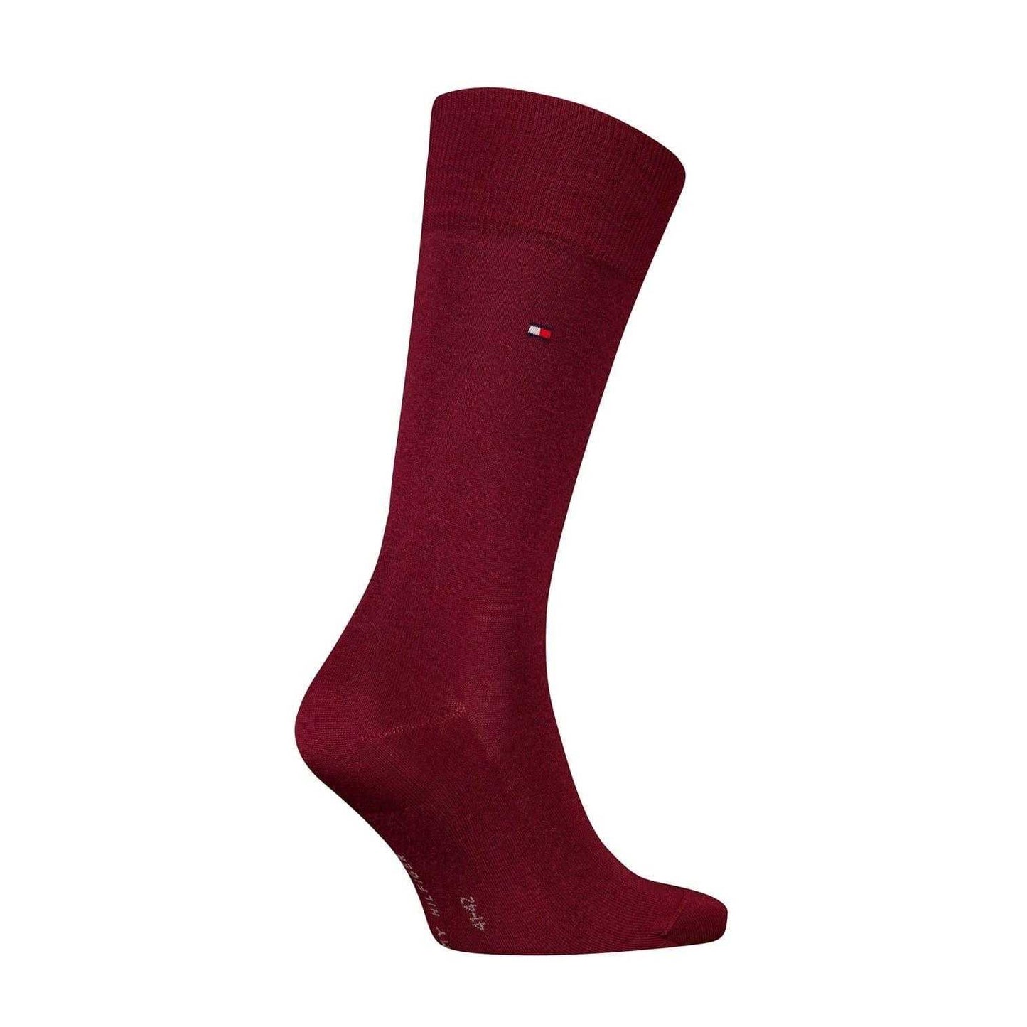 Burgundy - Back - Tommy Hilfiger Mens Crew Socks