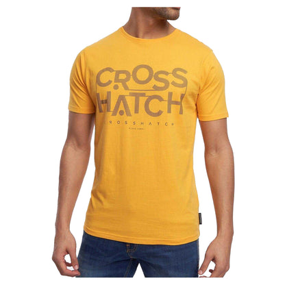 Yellow - Front - Crosshatch Mens Meshouts T-Shirt