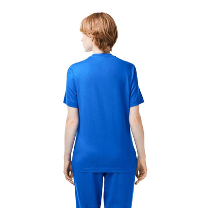 Blue - Back - Lacoste Unisex Adult Club Printed Heavy Cotton T-Shirt