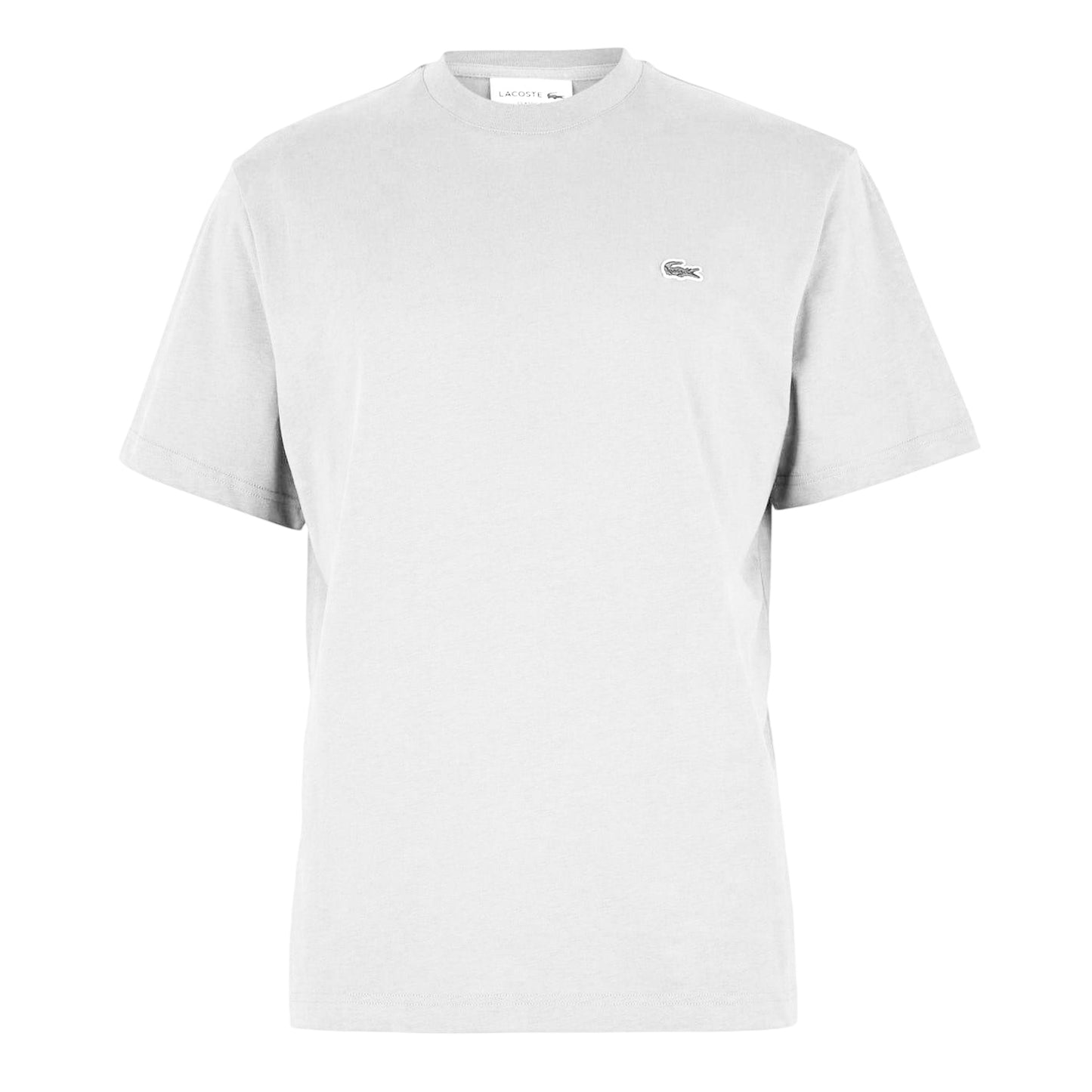 White - Front - Lacoste Mens Embroidered Logo Premium Cotton T-Shirt