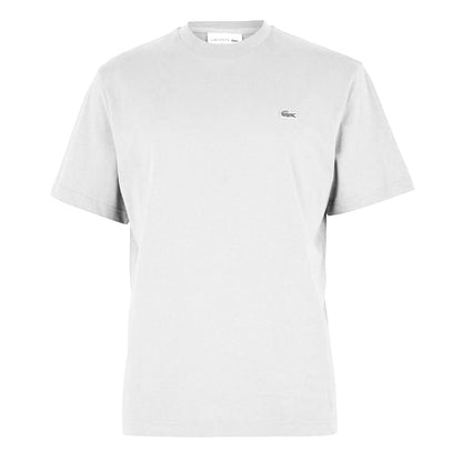 White - Front - Lacoste Mens Embroidered Logo Premium Cotton T-Shirt
