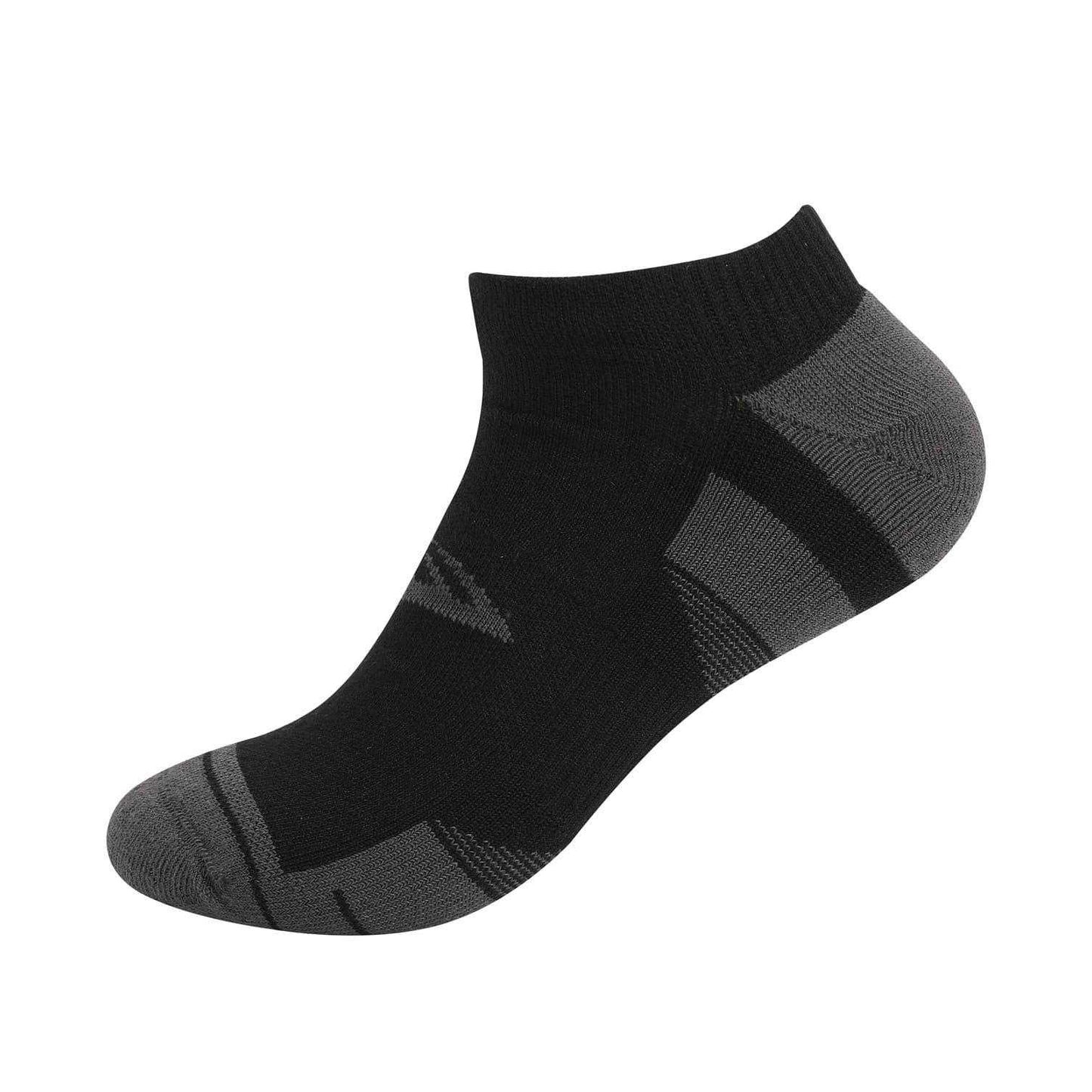 Black - Back - Everlast Mens Cushioned Ankle Socks (Pack of 2)