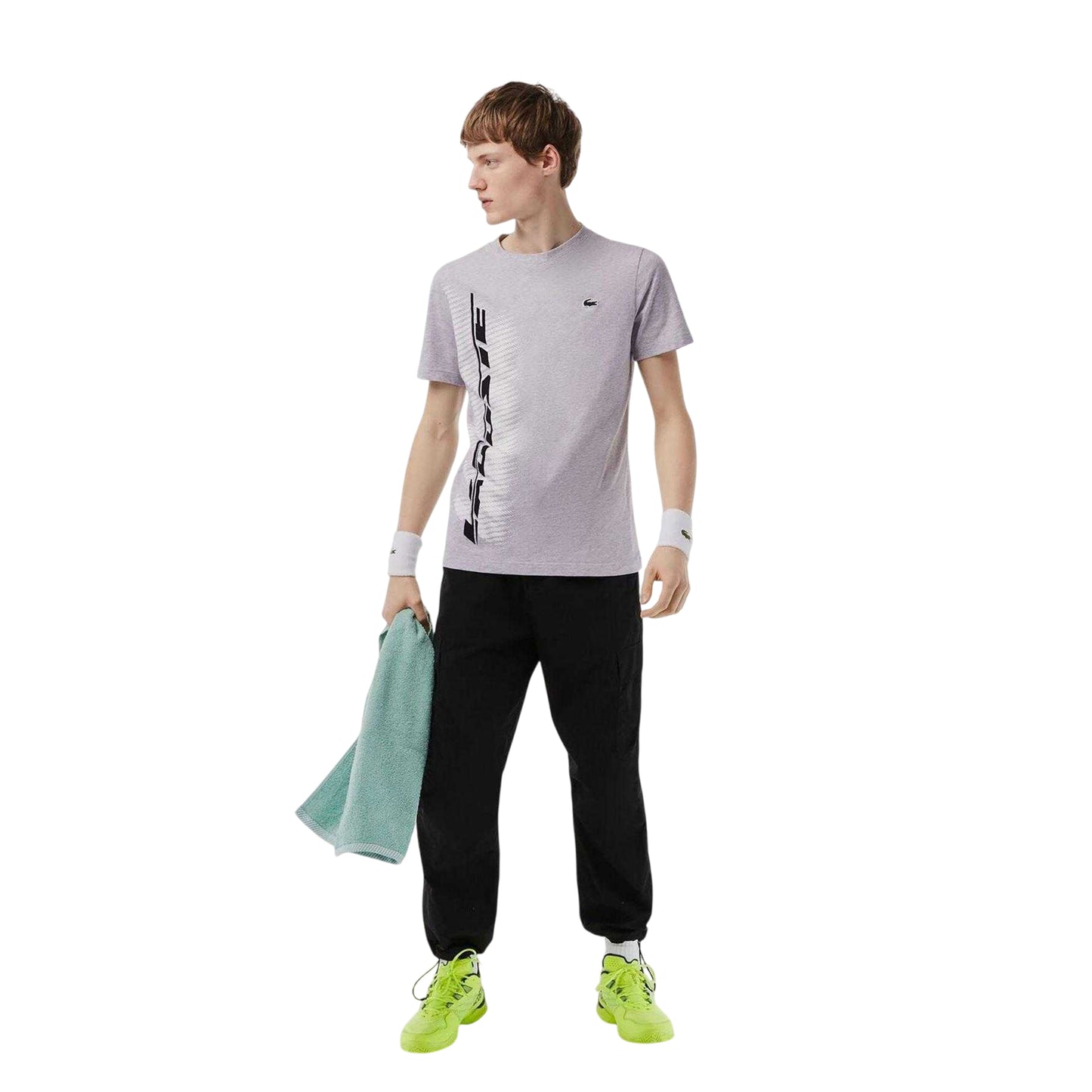 Grey - Lifestyle - Lacoste Mens Logo Loose T-Shirt